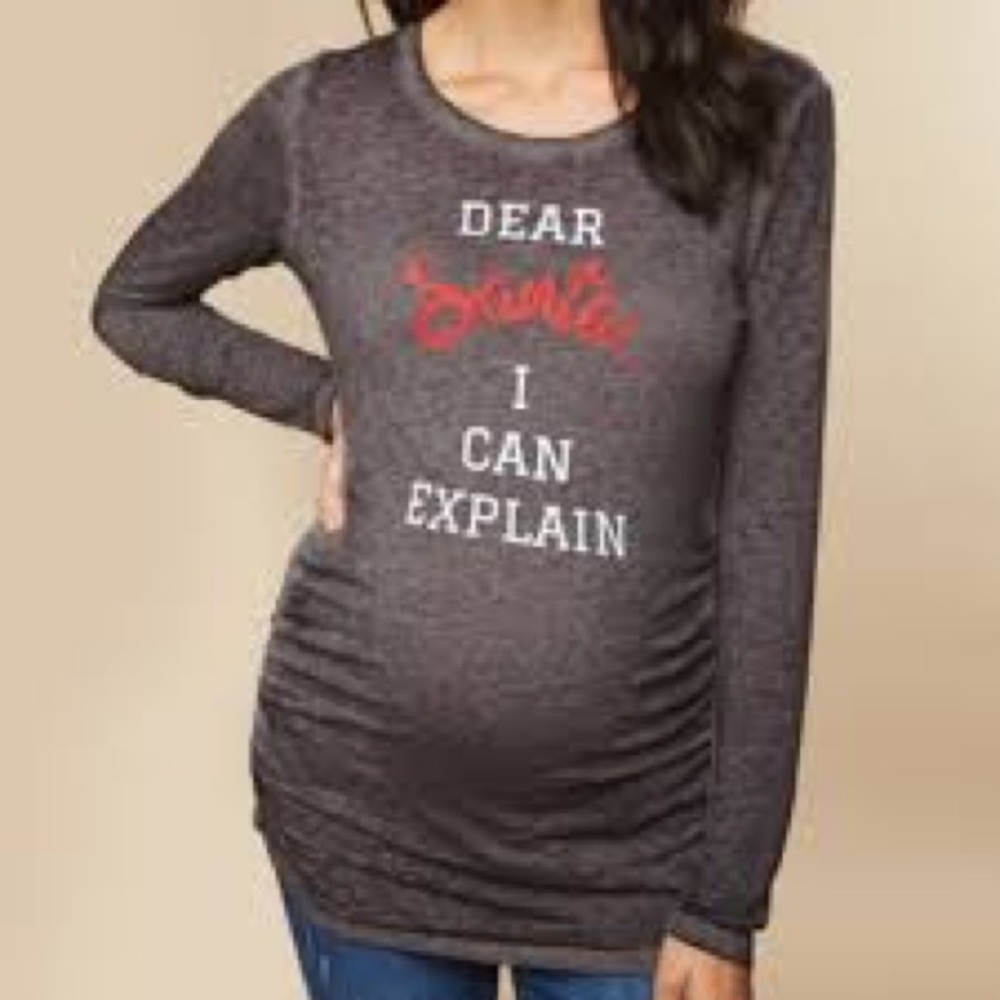 Dear Santa I Can Explain Maternity T-Shirt